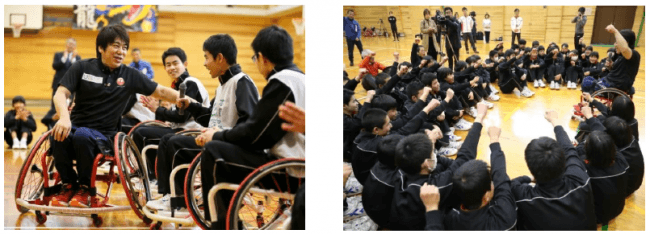2019年2月の愛媛県訪問47都道府県訪問達成時、大洲東中学校