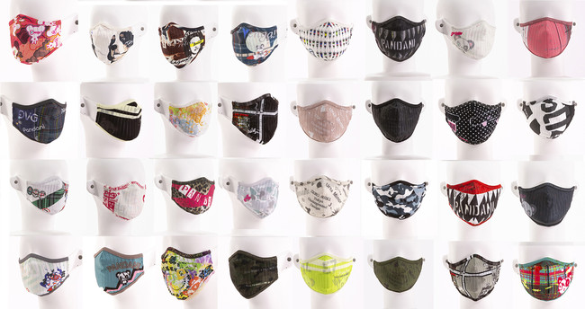 80種類を越えるデザインマスク