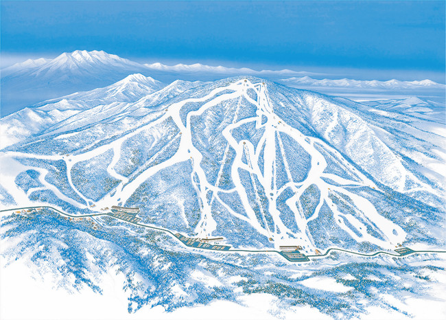 志賀高原 焼額山スキー場　鳥瞰図