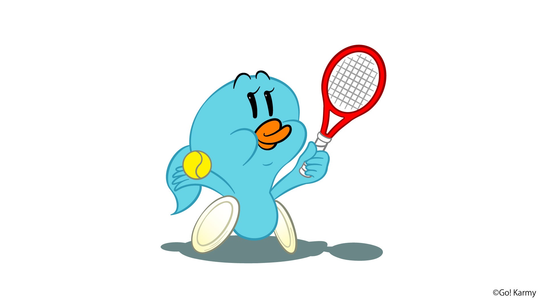 ギークピクチュアズとパートナーシップ契約する車いすテニスプレーヤー上地結衣選手のマスコットキャラクター「Go! カーミィ(Go! Karmy)」を開発