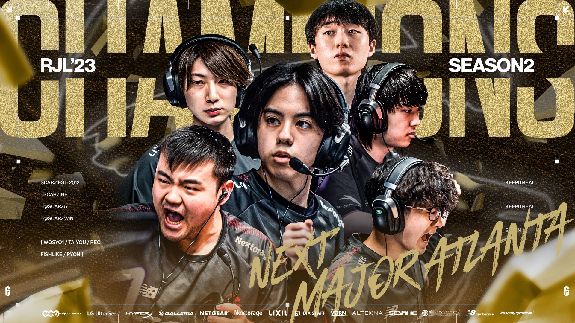 eスポーツチームSCARZ、Raibow Six Siegeの国内大会を２連覇し、２度目の世界大会進出‼️