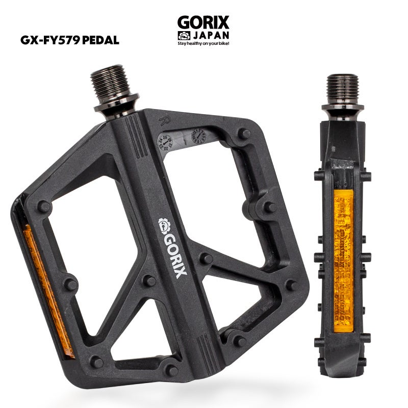 【新商品】【LEDライト付き!!】自転車パーツブランド「GORIX」から、フラットペダル(FLOWLIGHT)が新発売!!