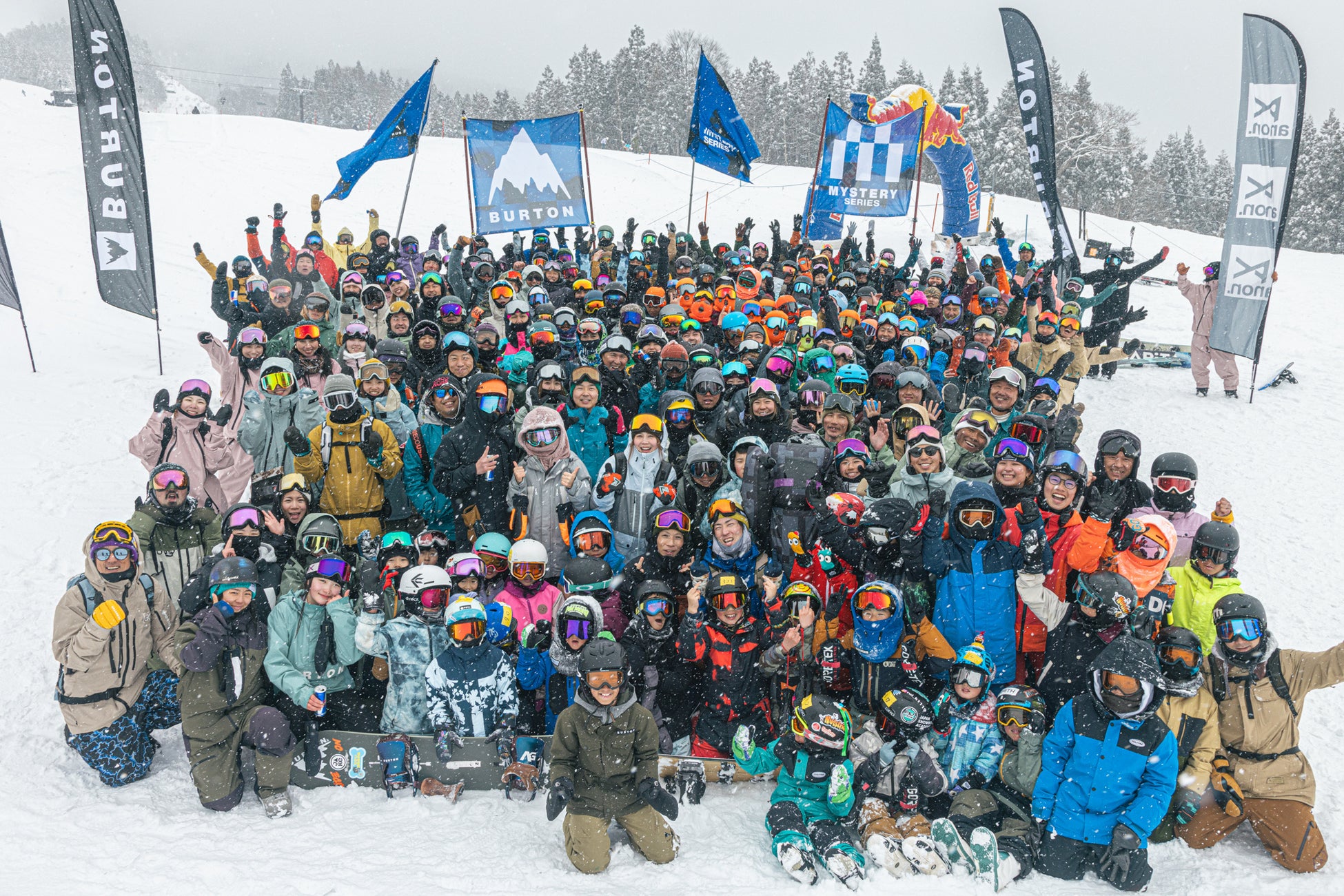 西日本初開催に、4歳から64歳まで総勢209名が大いに湧いた1日 Burton Mystery Series 3月9日 スキージャム勝山にて開催