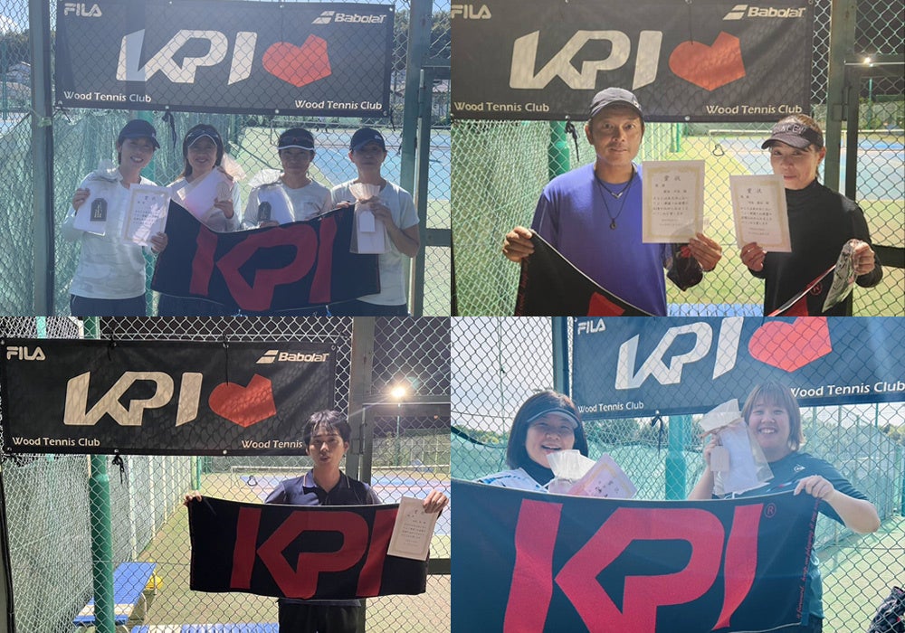 ＜KPI＞KPI CUP開催レポート KPI CHALLENGE CUP・KPI MIXダブルス大会・メンズシングルス大会・レディース団体戦をウッドテニスクラブにて開催
