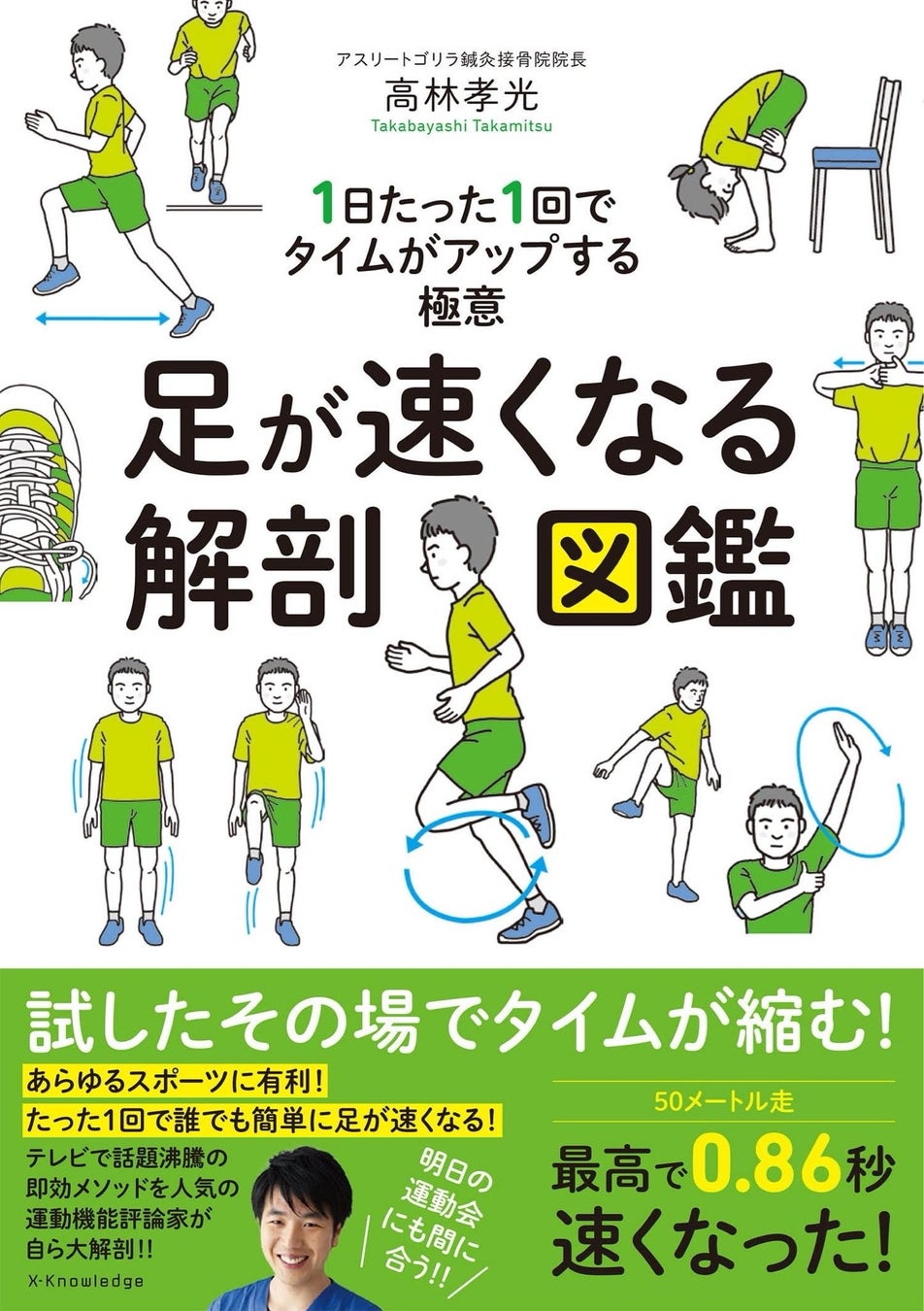 運動会直前！0.1秒でも速くゴールにたどり着く『1日たった1回でタイムがアップする極意　足が速くなる解剖図鑑』2024年10月3日（水）より発売開始