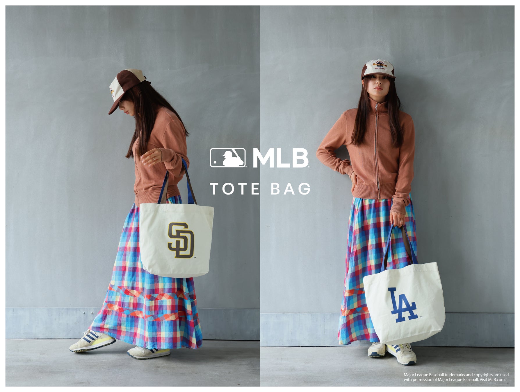 MLBより、『Los Angeles Dodgers』『San Diego Padres』トートバッグをリリース。