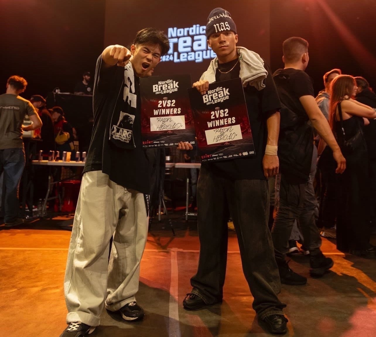 B-boy HIRO10とB-boy RA1ONがデンマークの大会 “Nordic Break League”2vs2バトルで優勝