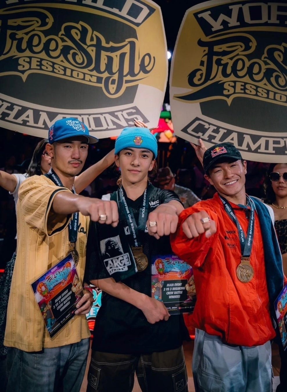 B-boy TSUKKI（飯沼月光選手）がロサンゼルスで行われたFreestyle Session World Finals 2024 3vs3で優勝