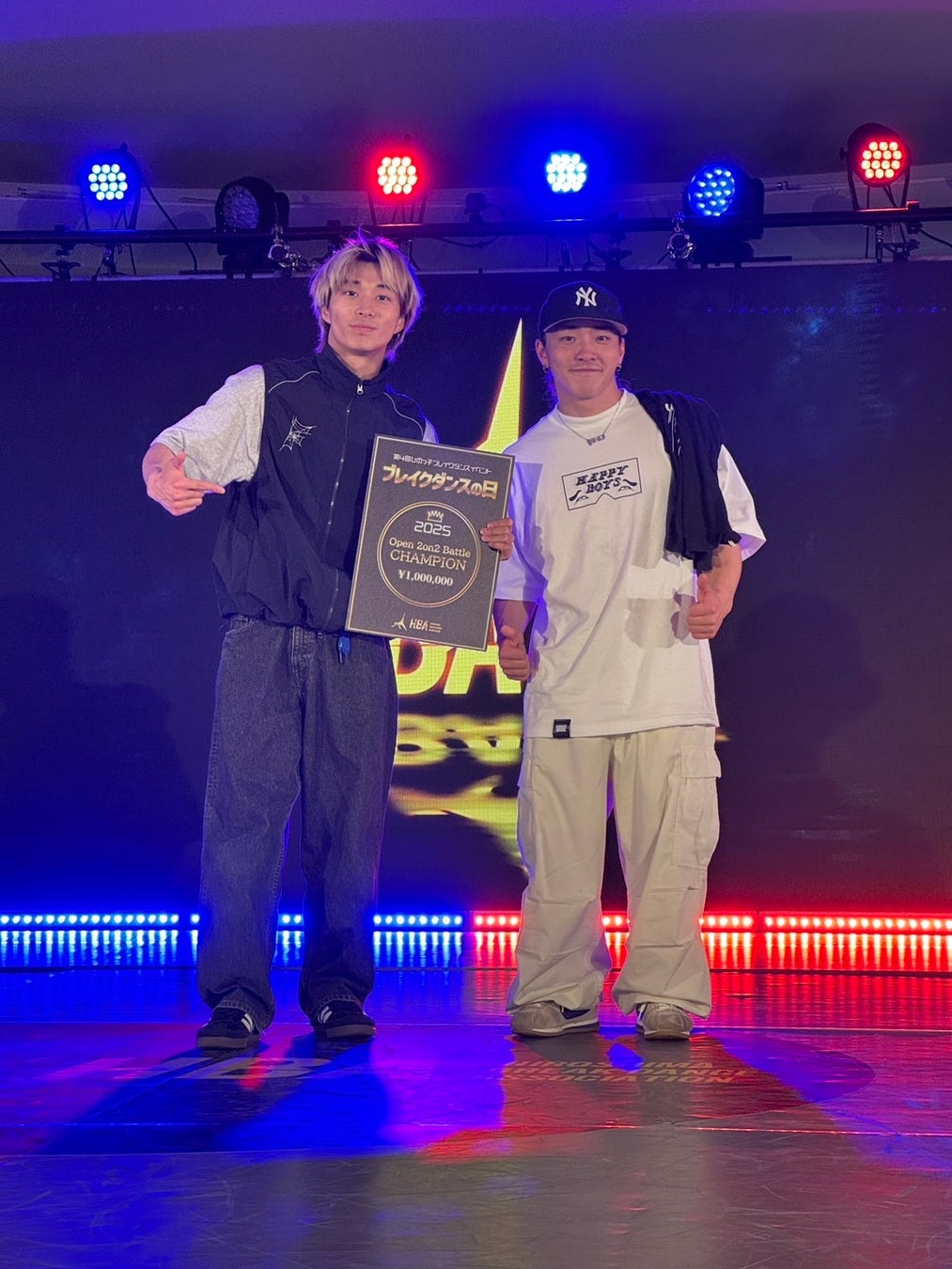 FNMD所属YU-KI・Taichi、広島発・国内最大級ブレイキンイベント『ブレイクダンスの日』2on2バトルで堂々の優勝 — 賞金100万円獲得