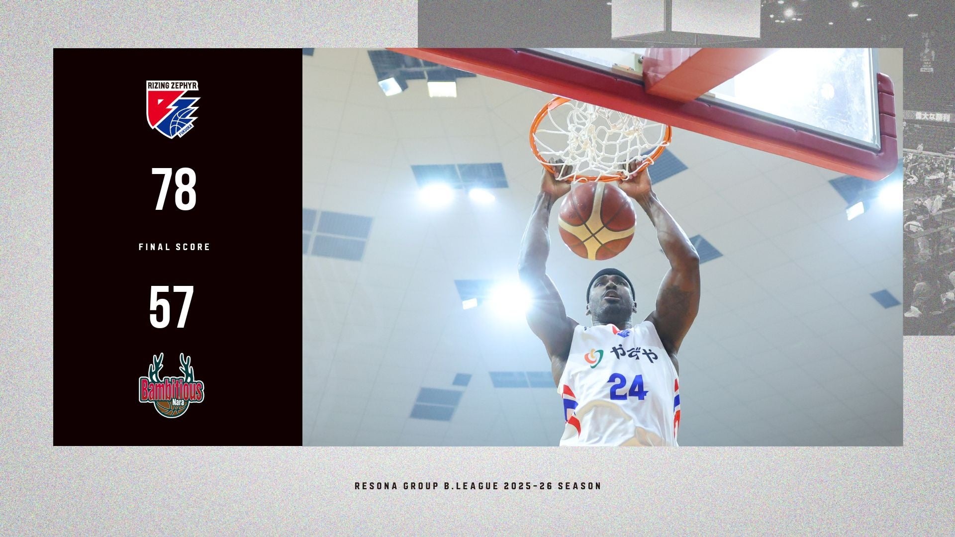 B2福岡｜修正力を発揮し、攻守が噛み合う快勝で連敗脱出！