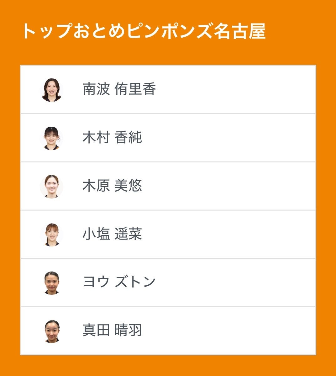 ノジマＴリーグ 2025-2026シーズン 公式戦 11月15日(土)開催 トップおとめピンポンズ名古屋 vs 日本生命レッドエルフ　ベンチ入り選手発表