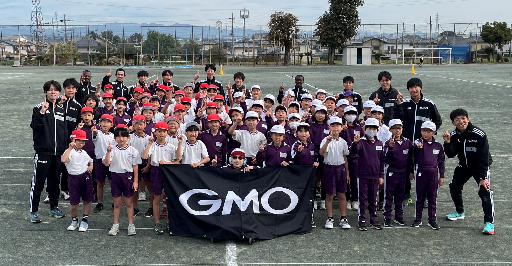 GMOインターネットグループ 陸上部前橋市立山王小学校にて陸上教室を実施