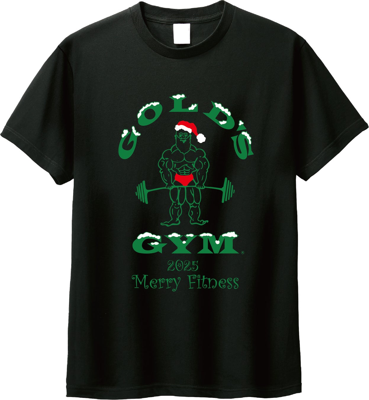クリスマスだってもちろんトレーニング！毎年大好評のゴールドジムのサンタウェア。 2025年は2カラーで登場！！