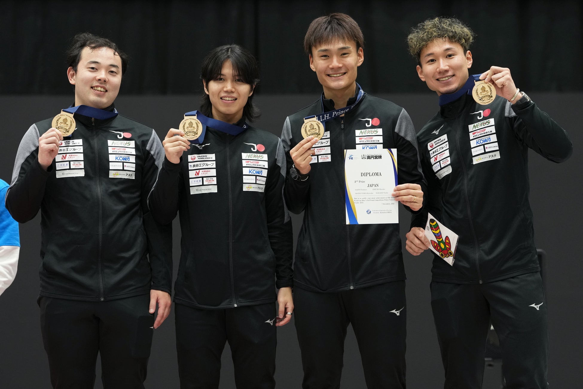 【フェンシング】2025-2026シーズン初メダル獲得！ワールドカップ（日本／福岡）男子フルーレで日本代表チームが銅メダル獲得！