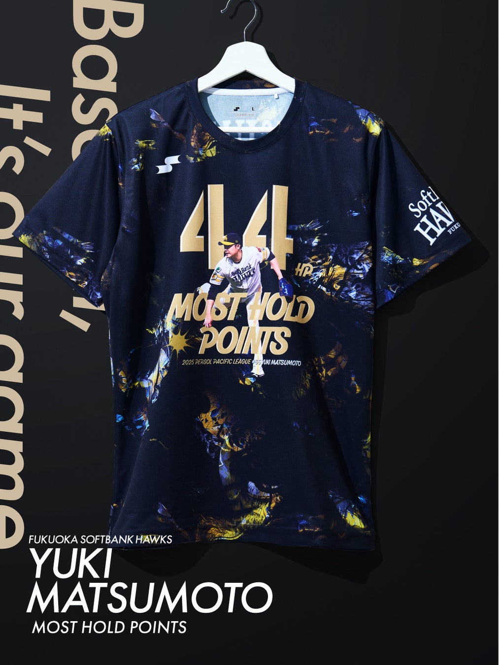 SSKが、「福岡ソフトバンクホークス松本裕樹選手 最優秀中継ぎ投手獲得記念Tシャツ」の予約販売期間を、ご好評につき12/14まで延長。