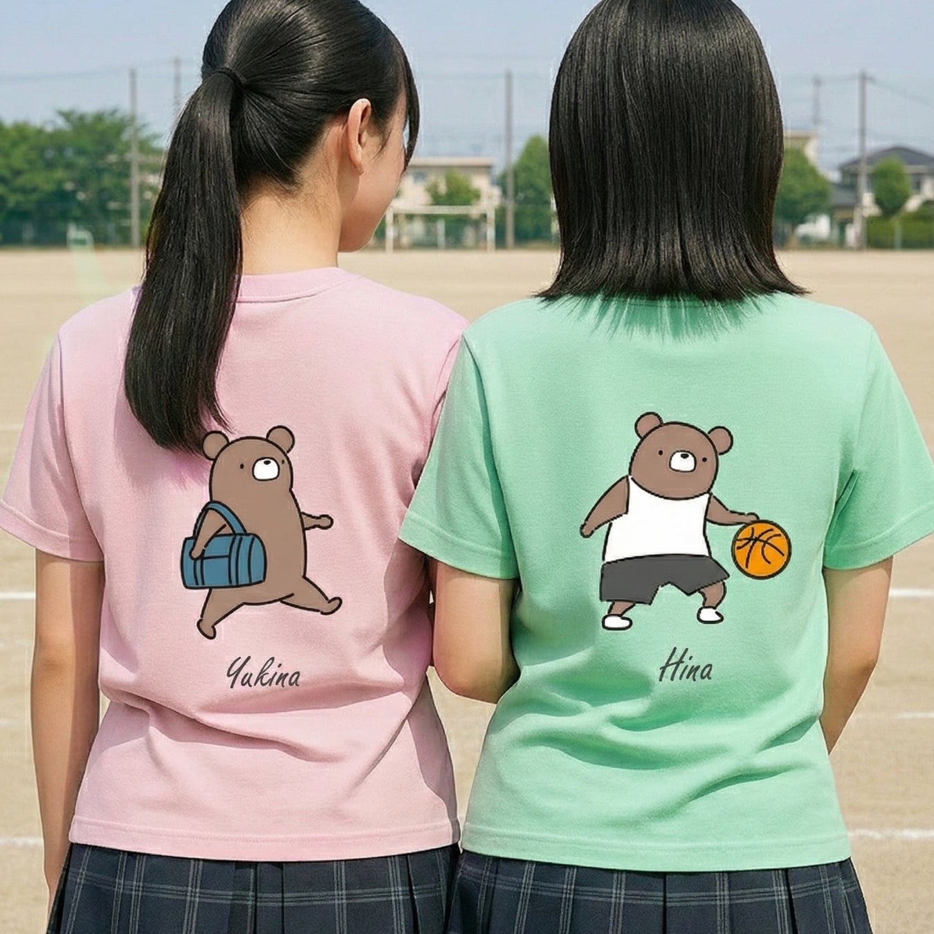 【ココロを贈る 名入れギフトOkulu】がんばる姿が愛らしい”部活くま”のデザイン！卒団ギフトの新定番「くま部Tシャツ」を新発売