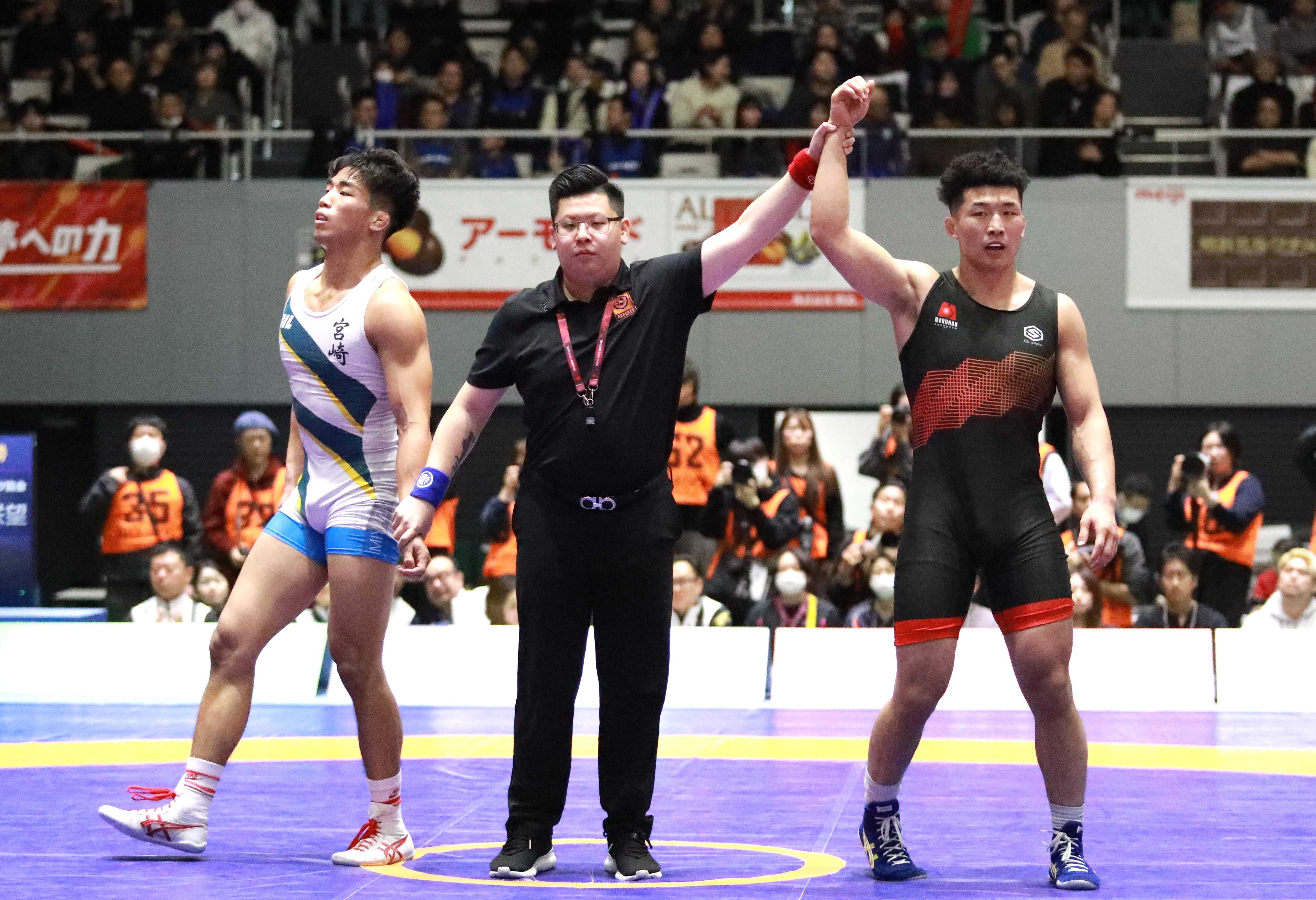 マルハン北日本カンパニー所属・レスリング 日下 尚
2025年天皇杯全日本レスリング選手権大会「グレコローマン77㎏級 優勝」