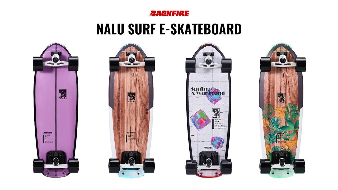 街を“波乗り”する新感覚。重さわずか5.8kgの電動スケボー「Backfire Nalu」が日本初上陸