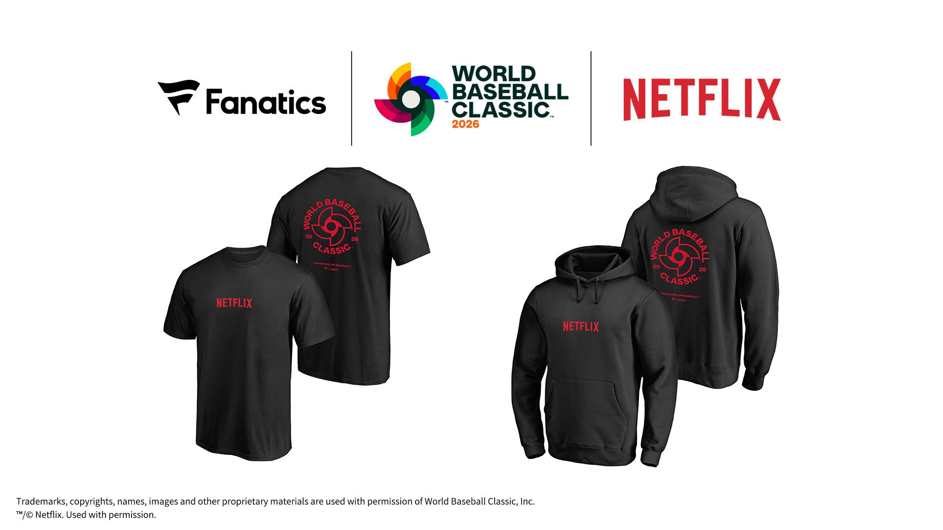 野球界最高峰の戦いを、Netflixとともに。2026 WORLD BASEBALL CLASSIC™公式コラボグッズ登場！