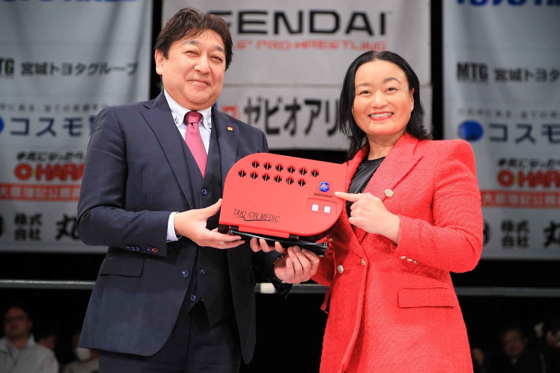 【仙台から、リングへエール】「センダイガールズプロレスリング」へ「たきイオンメディック」を寄贈