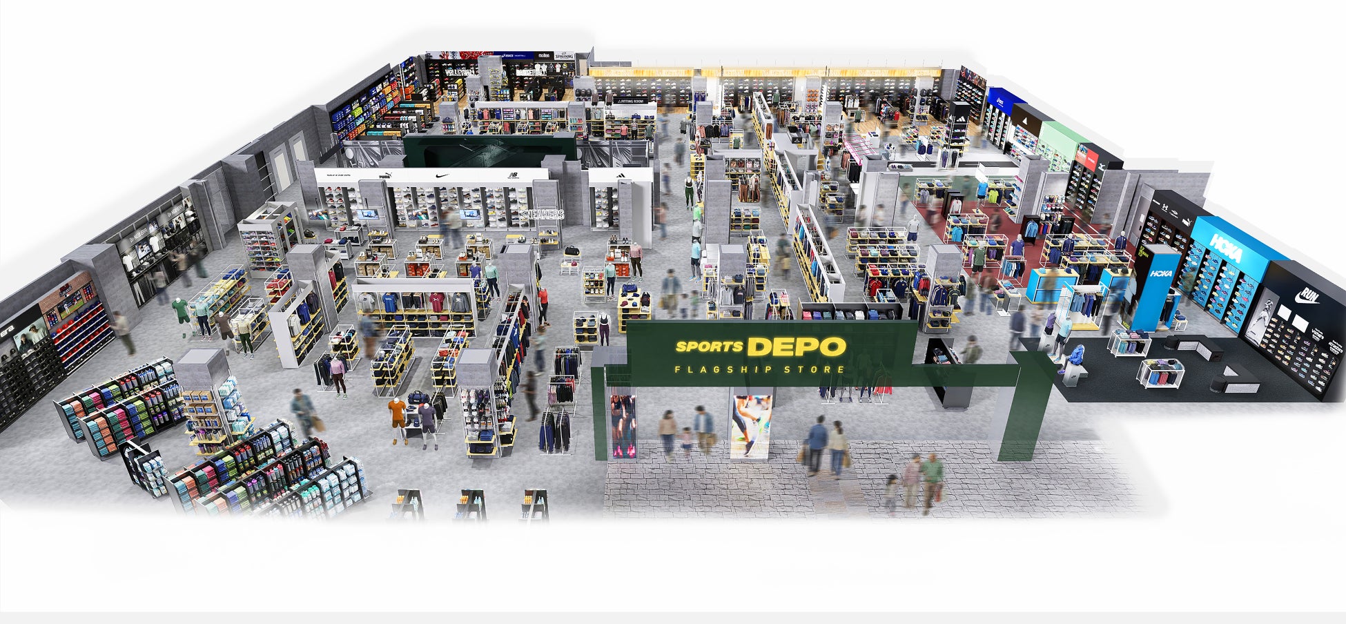 売り場約1,000坪に200ブランド10万点が集結 県内最大級の体験型スポーツストアが横浜に誕生 「スポーツデポフラッグシップストア トレッサ横浜店」が3月6日（金）グランドオープン！