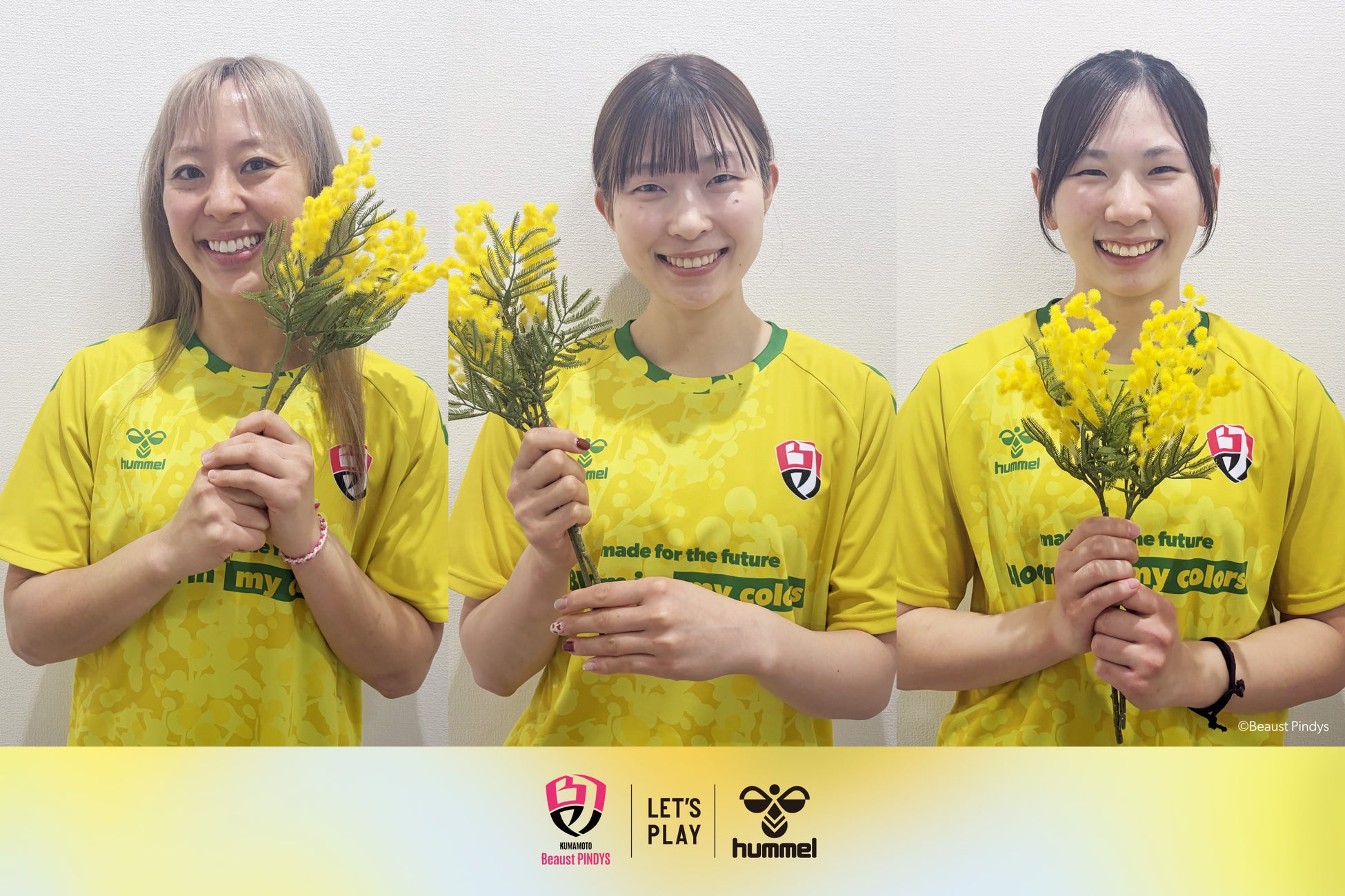 熊本ビューストピンディーズ、「国際女性デーを祝福するミモザシャツを販売」