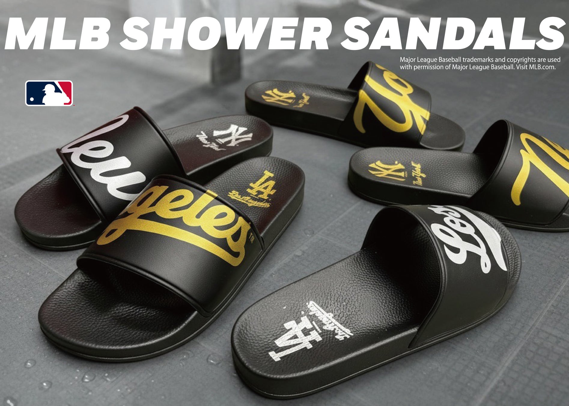 E-COMEGROUPより、MLBチームロゴがデザインされたシャワーサンダルが登場！