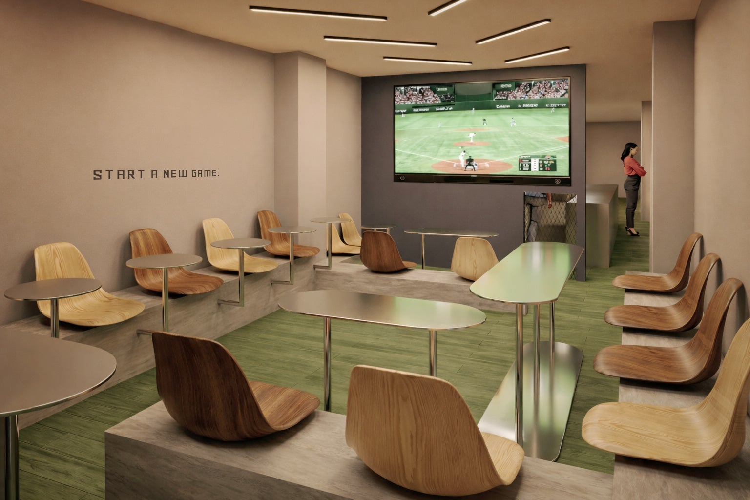 【名古屋駅スグ】スタジアムの観戦構造を街中に再現。野球特化型ベースボールダイニング「WILDCARD」3月5日オープン