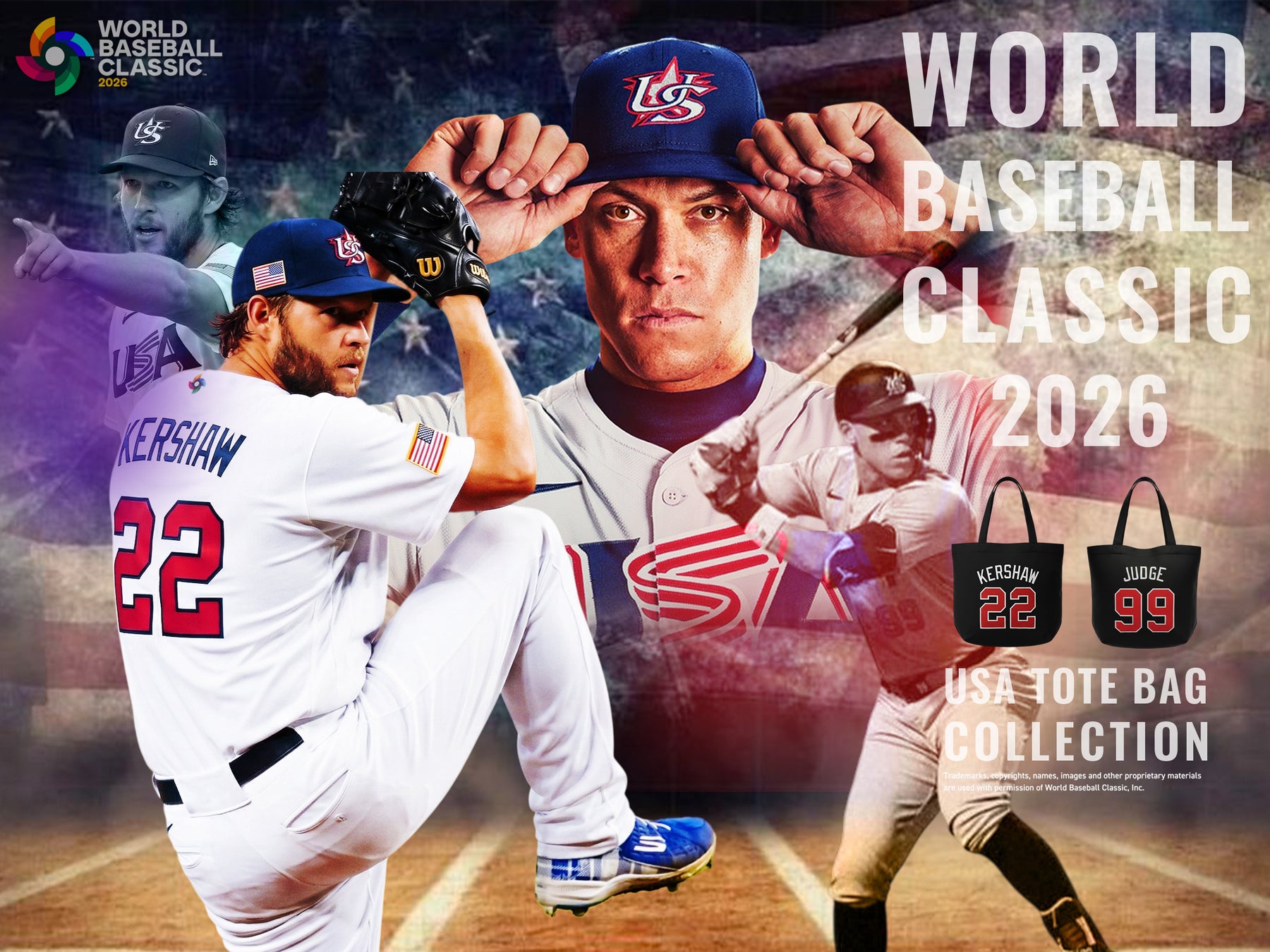 E-COMEGROUPより、WORLD BASEBALL CLASSIC 2026公式ライセンス商品アメリカ代表シリーズ トートバッグが登場！