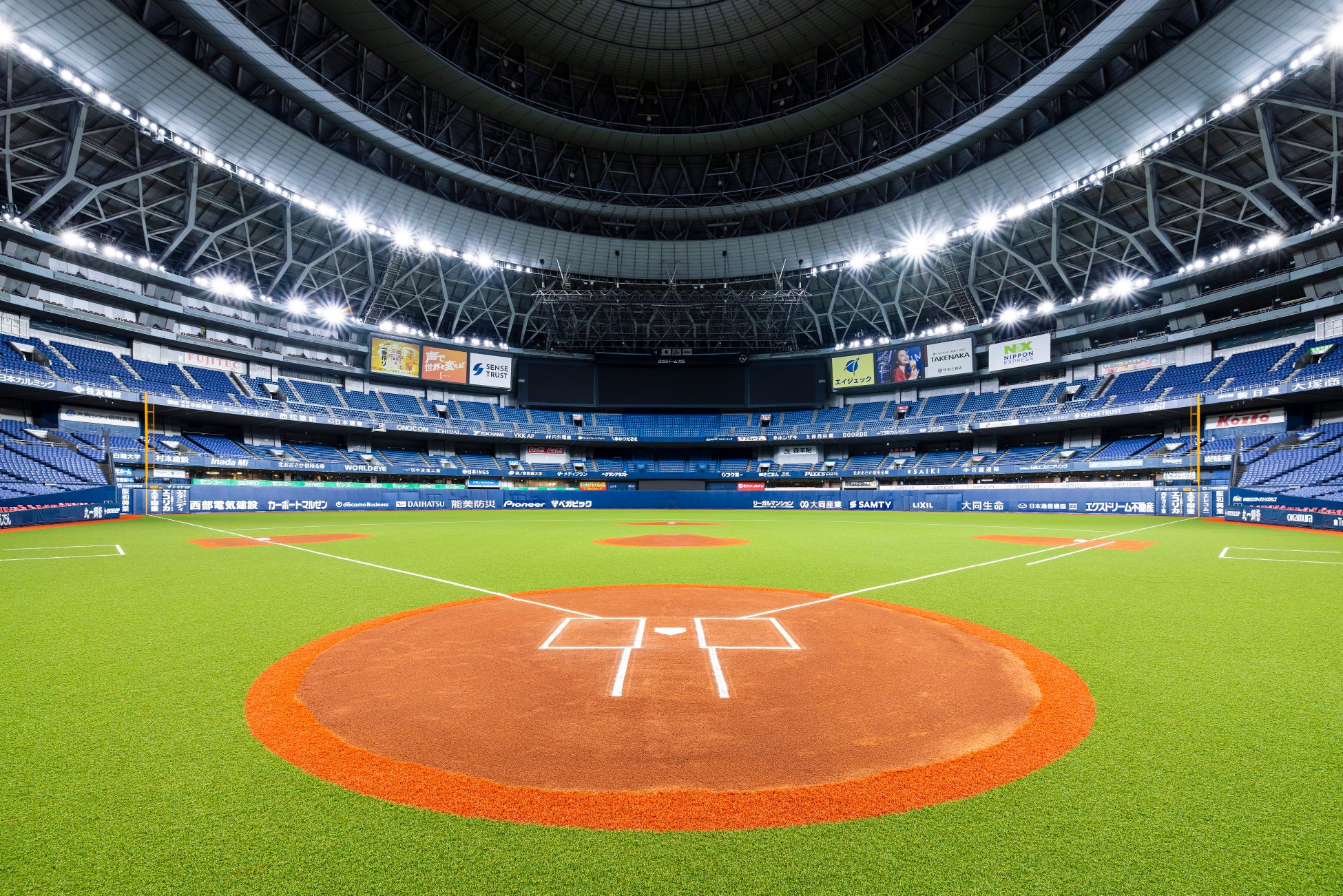 ミズノ野球専用人工芝「MS CRAFT BASEBALL TURF」の張り替え完工