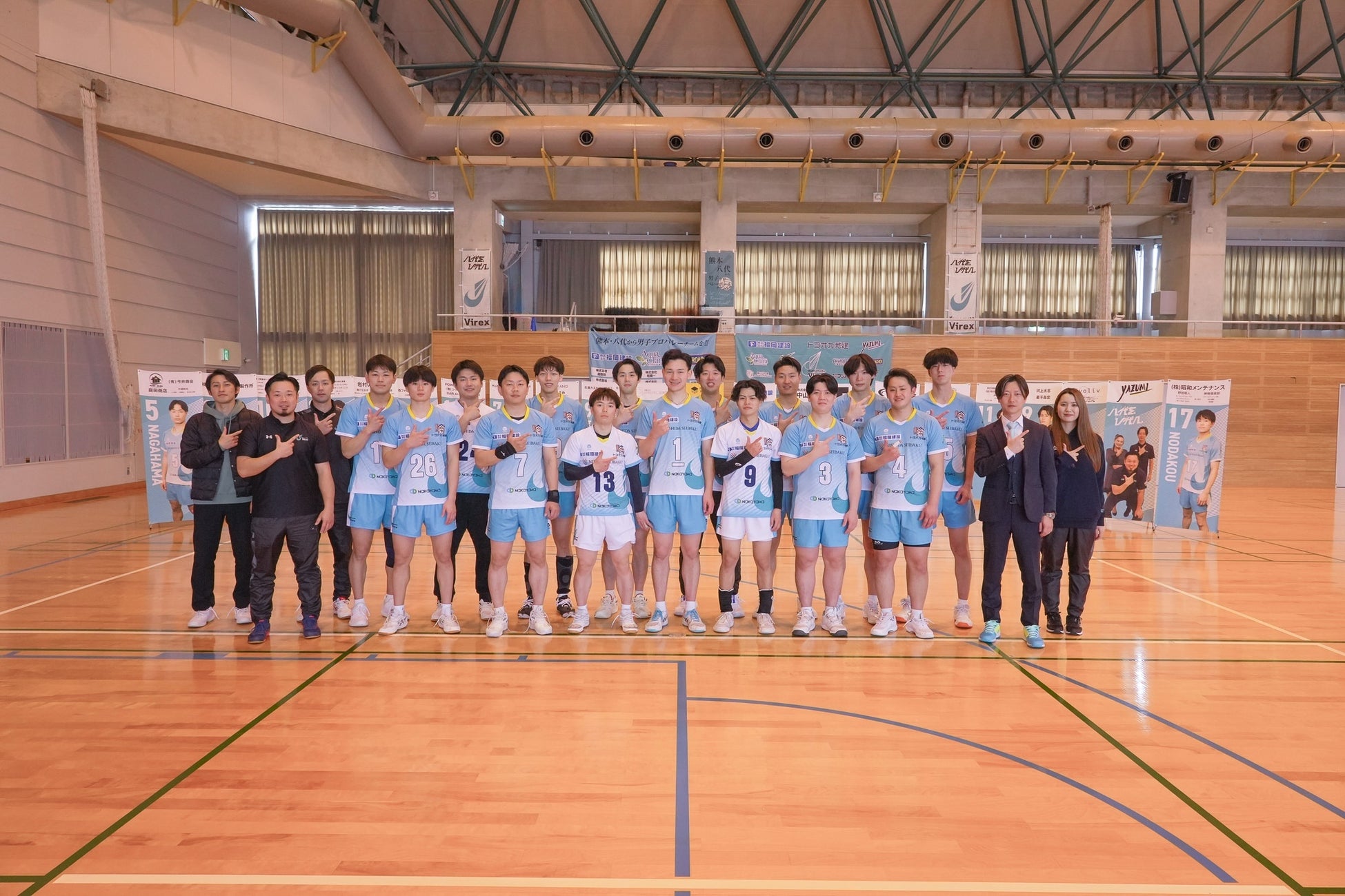 熊本Virex、JVA2026年度発足「日本バレーボールリーグ（呼称：Vリーグ）」参入決定！八代市とホームタウンパートナーシップ協定締結へ。3月26日に八代市役所で調印式。