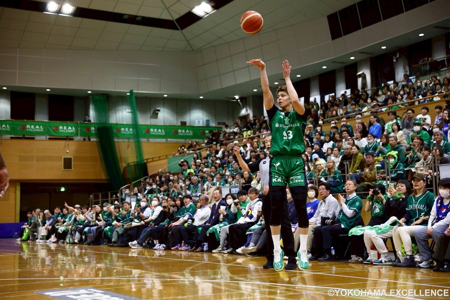 【横浜エクセレンス】ホワイトデー直前に行われた神奈川県民デーは1月25日以来の「EX GREEN」の1stユニフォーム着用試合！