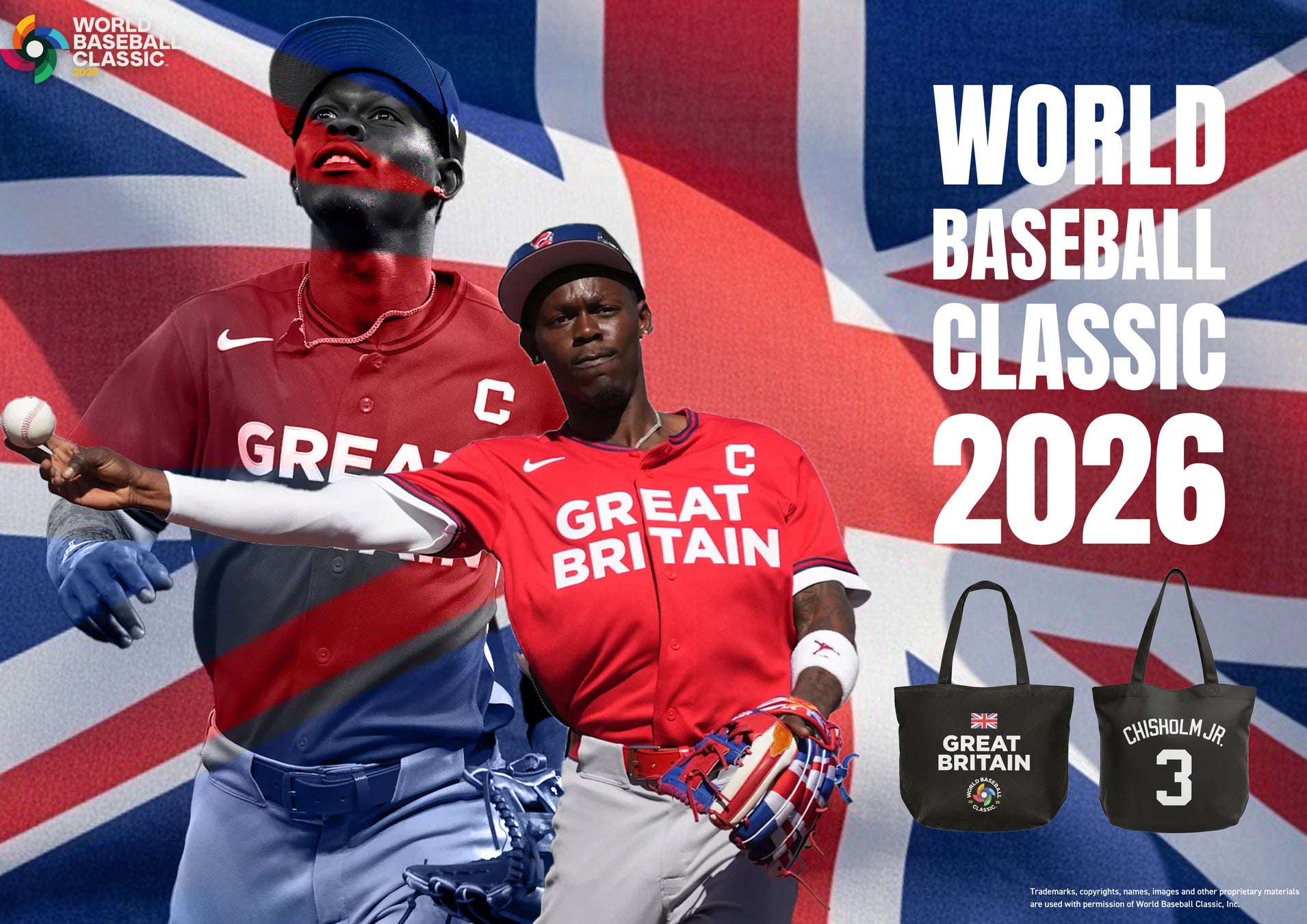E-COMEGROUPより、WORLD BASEBALL CLASSIC 2026公式ライセンス商品『イギリス代表トートバッグ』が登場！