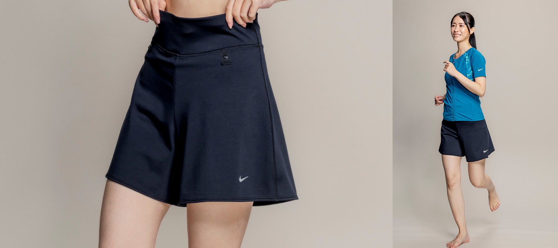 ＜NIKE SWIM＞水着を着ることへの心理的なハードルを軽減。動いてもキレイそのまま「FLARE FIT SHORTS(フレアフィッショーツ」新発売
