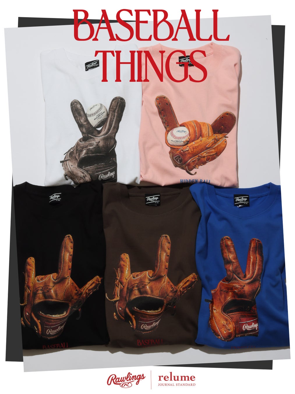 RAWLINGS®×JOURNAL STANDARD relume名品グラブ「XPG3」をモチーフにしたカプセルコレクション「T-shirt」「KeyHolder」がリリース。