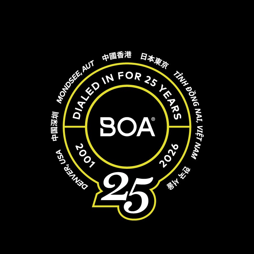 BOA® TECHNOLOGY社 精密フィットの革新25周年を記念