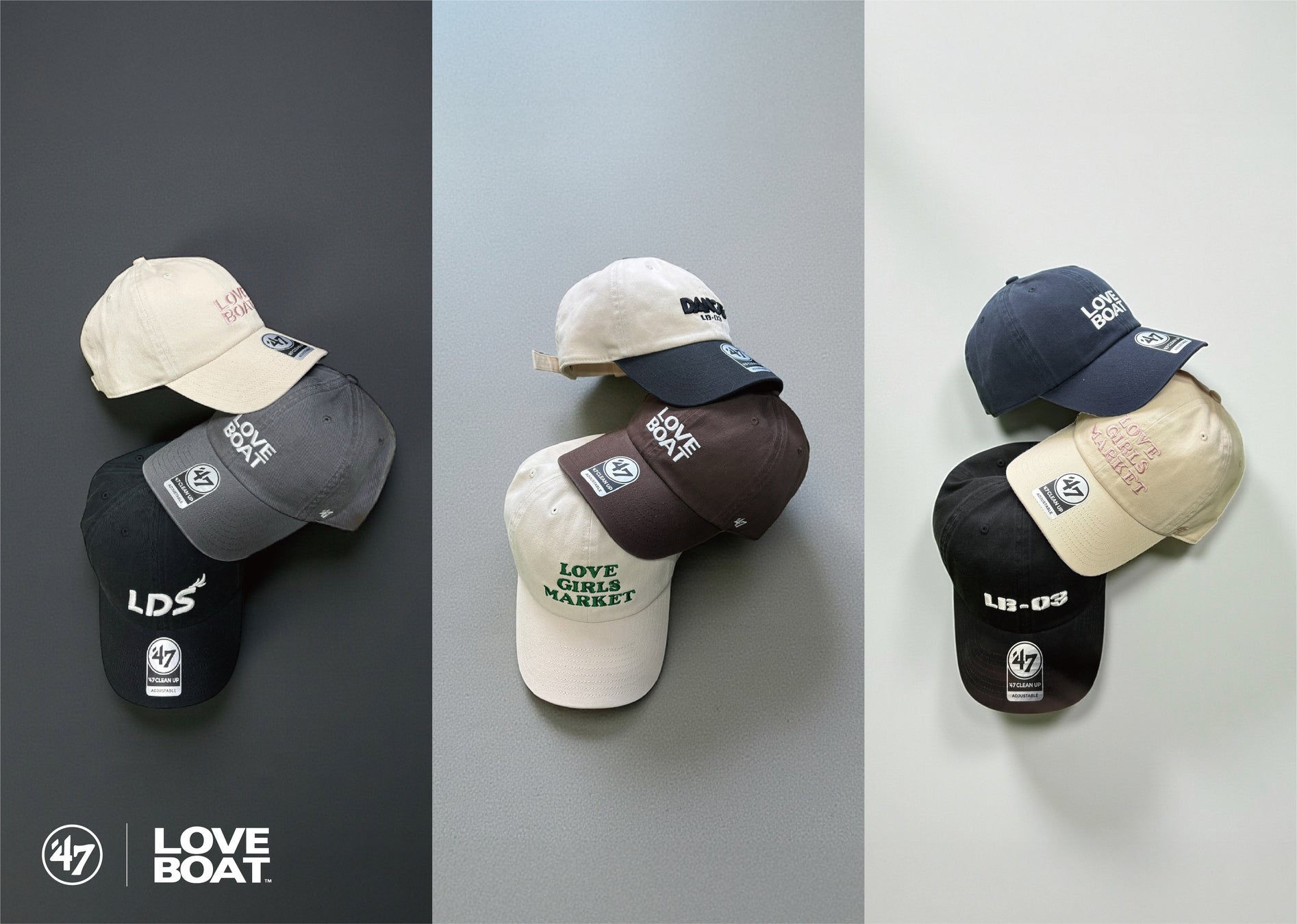 E-COMEGROUPより、「’47（フォーティーセブン）」とのコラボレーションによるLOVEBOATキャップコレクションが登場！