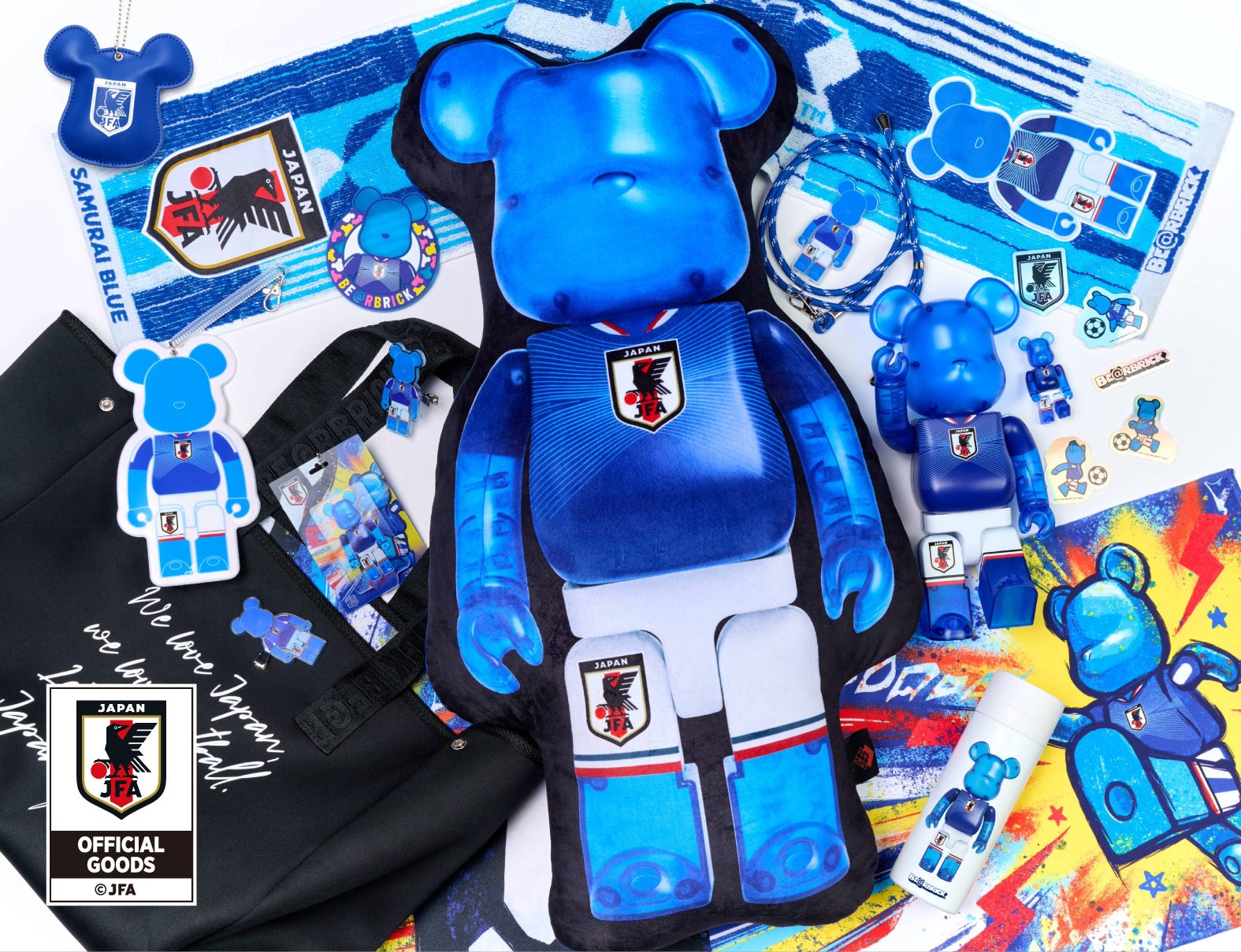 BE@RBRICK「サッカー日本代表Ver.」100％ ＆ 400％発売決定！ 1000％クッションなど全13種、6月5日(金)より順次販売開始