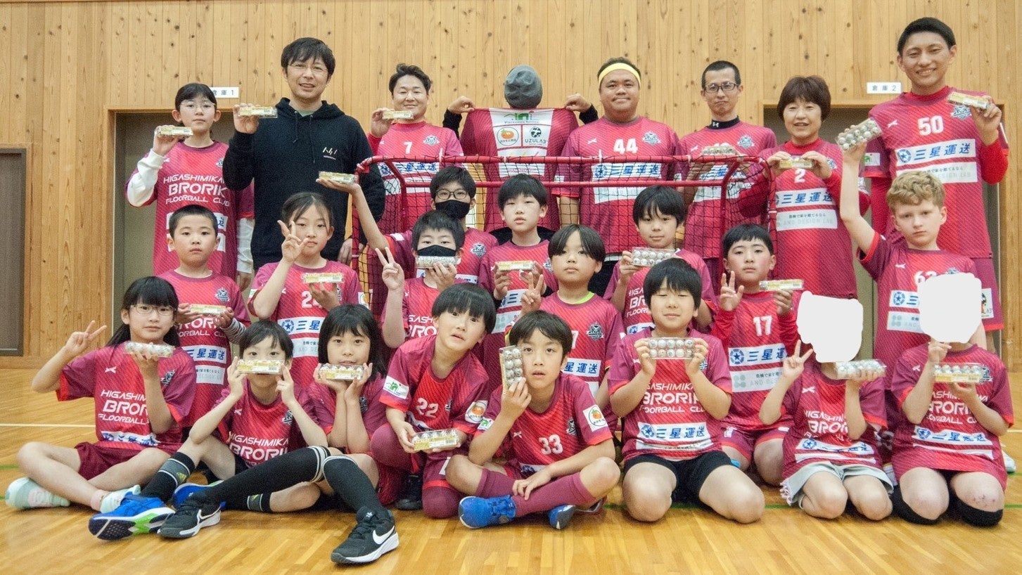 【うずら卵でジュニアアスリートを支援】株式会社幡野ファーム、フロアボールチーム「東三河ブロリック」の公式栄養サポーターに就任。