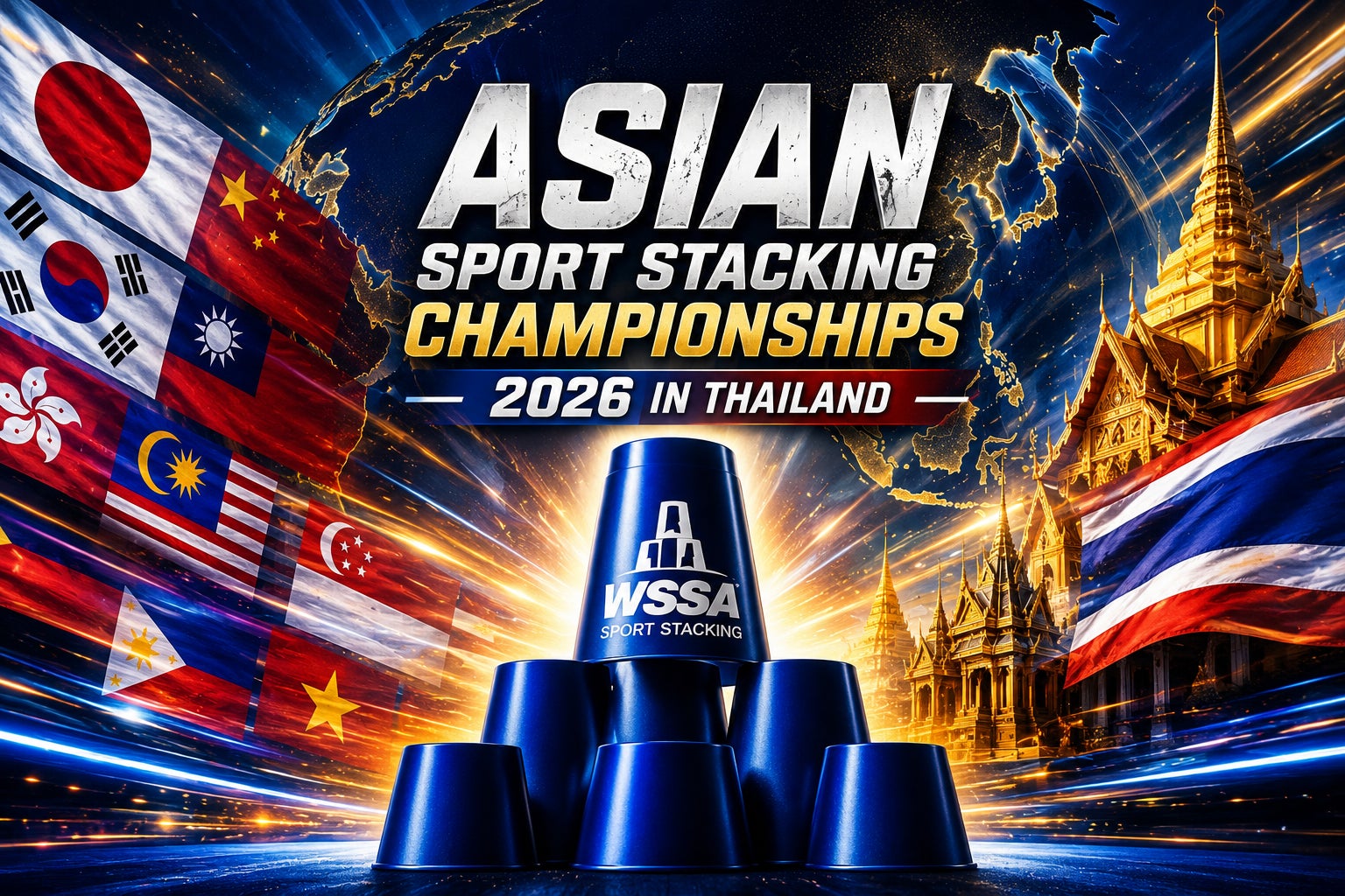 【アジア王者を決める戦いが再び開幕！】スポーツスタッキング アジアチャンピオンシップ大会 in タイ　11月開催