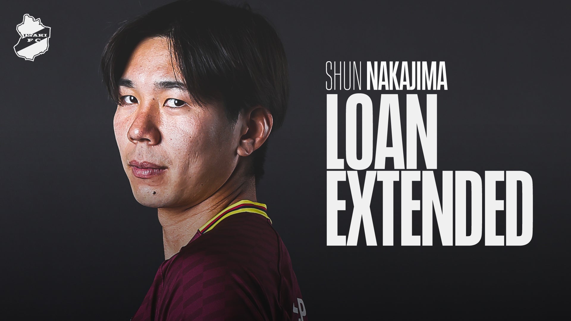 【いわきFC】中島舜 選手、期限付き移籍期間延長のお知らせ