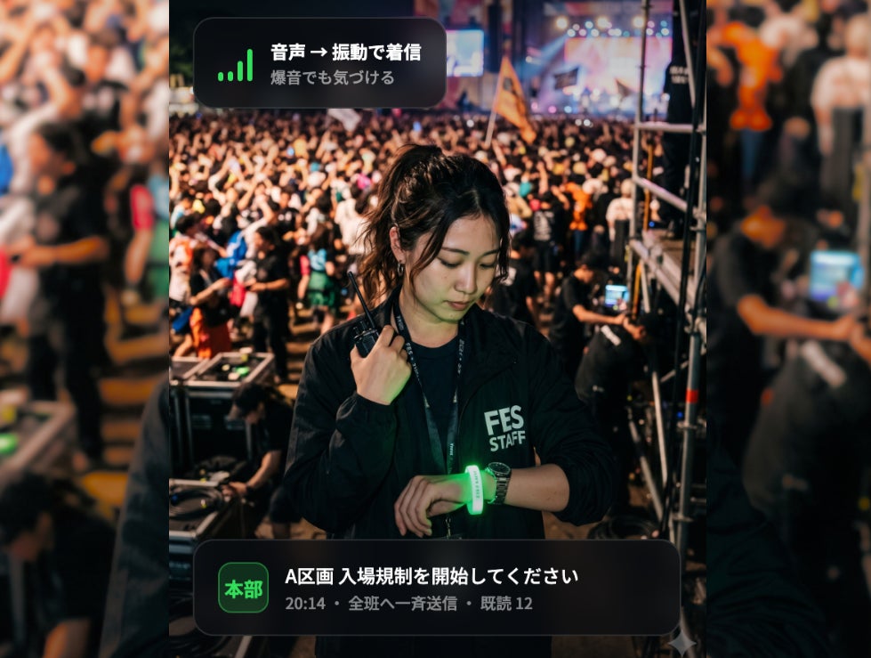 さよなら、インカム。イベント現場のカオスを無音で統制する次世代ウェアラブル指示SaaS『syncband（シンクバンド）』テスト版ローンチ＆テスト導入パートナーを募集開始。