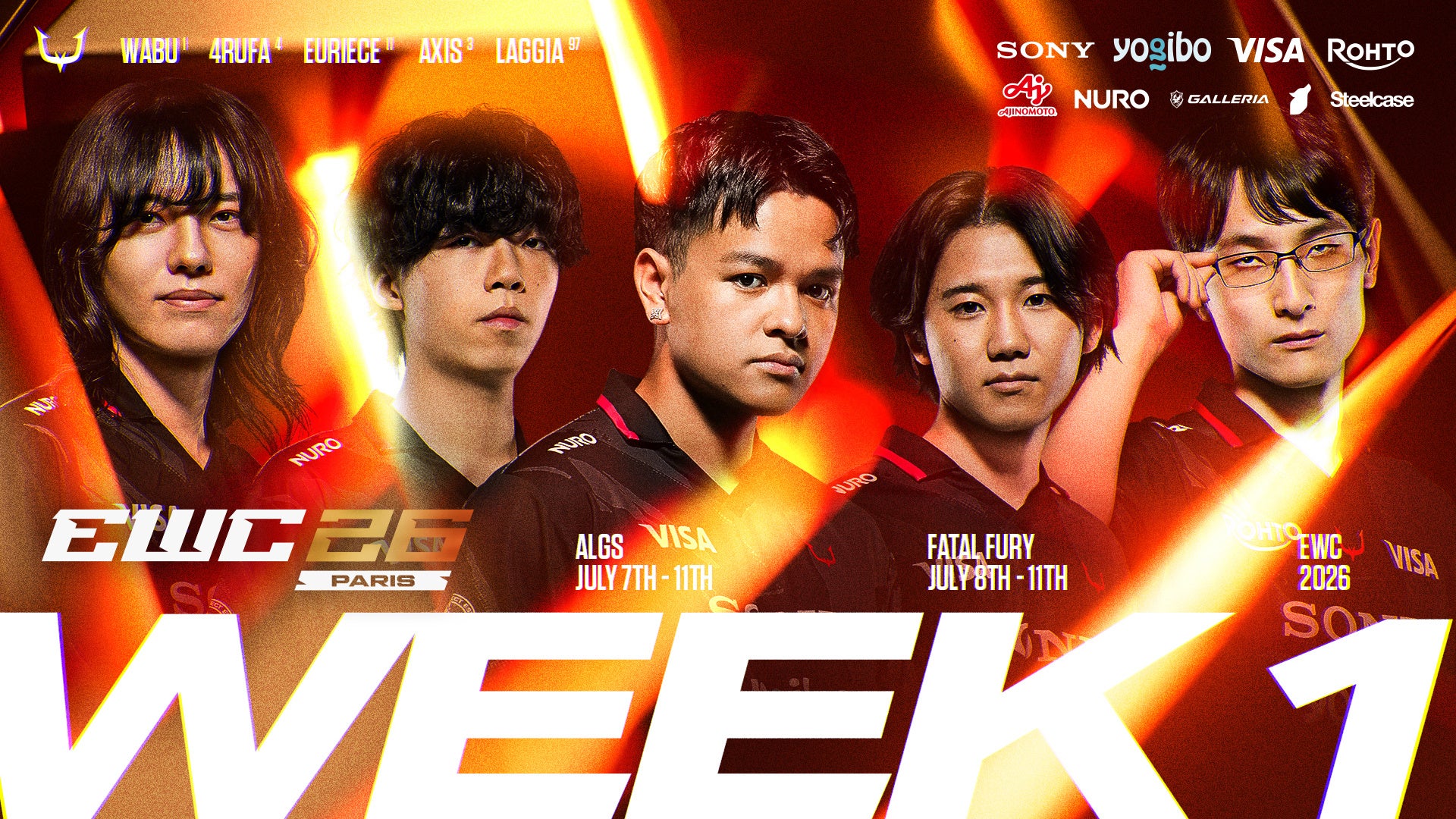 eスポーツチーム「REJECT」Apex Legends部門、FATAL FURY部門が『Esports World Cup 2026』に出場