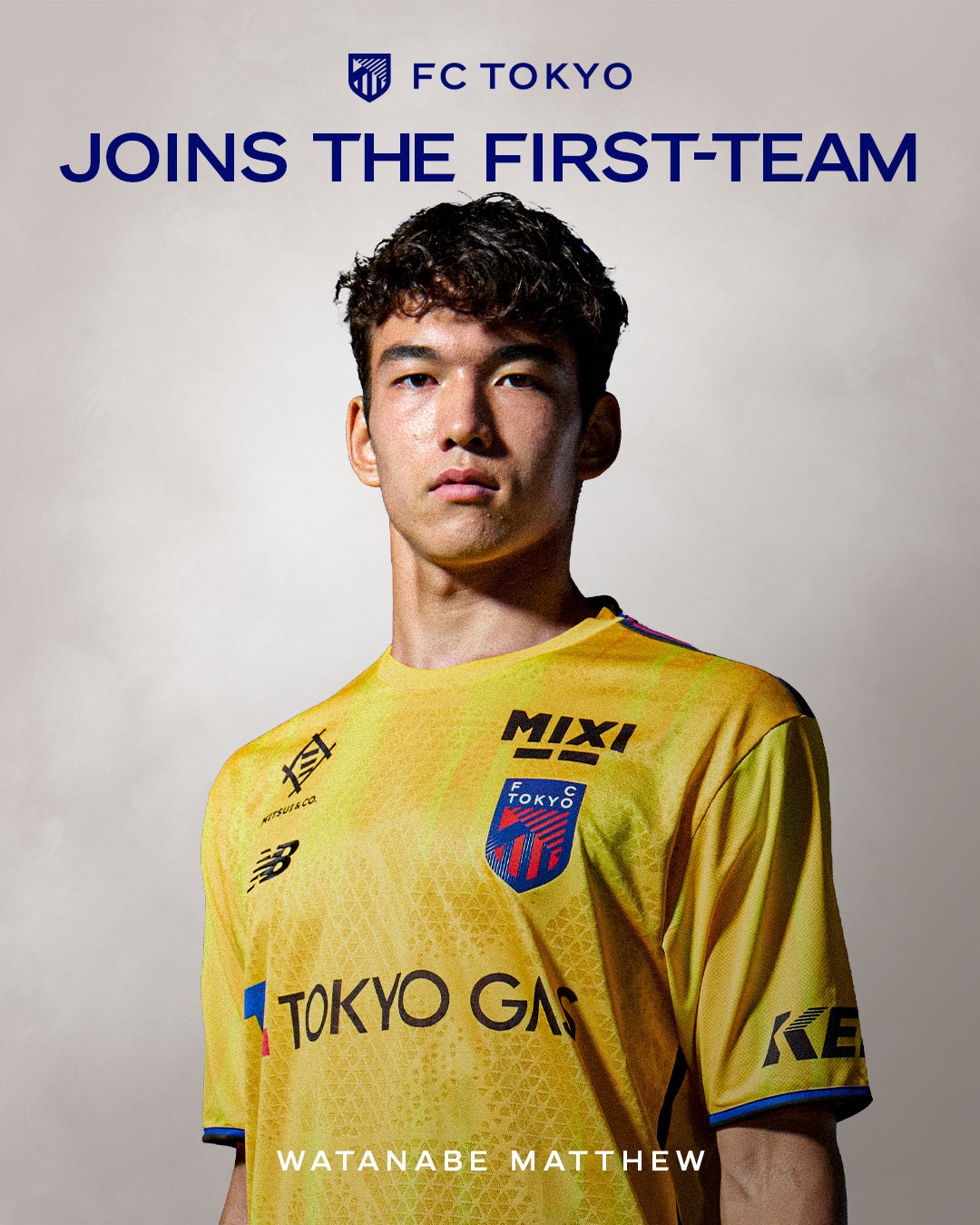 渡邊麻舟選手(FC東京U-18) 2026/27シーズンよりトップチーム昇格のお知らせ
