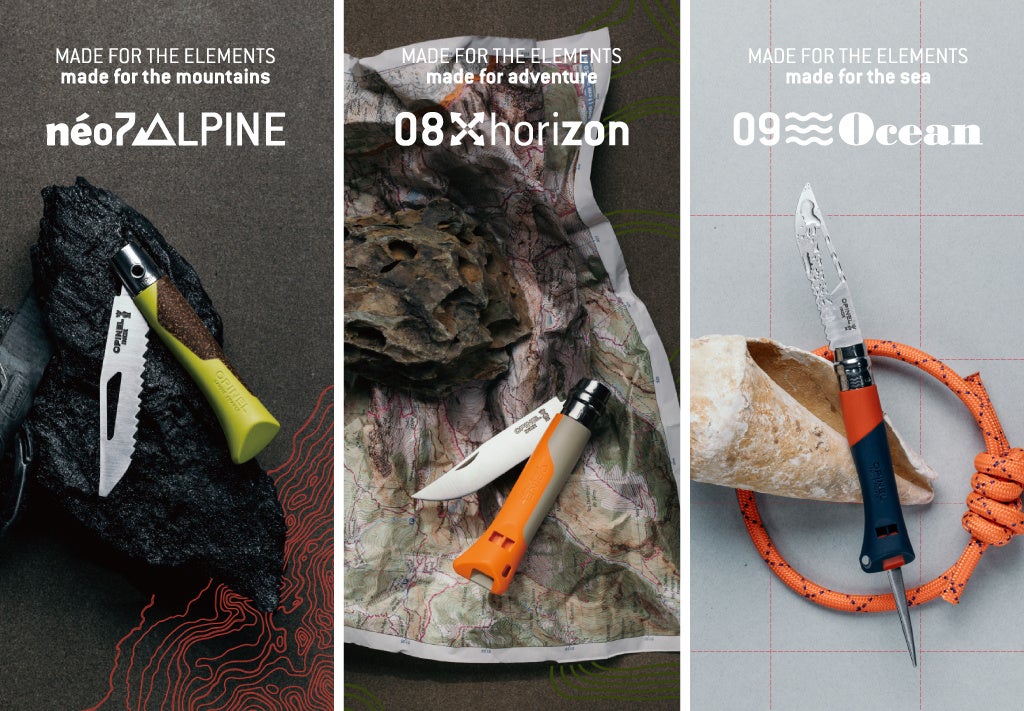 ナイフブランドOPINELから登山・海・カヌーなど過酷なアウトドア環境に対応する新シリーズ『スポーツライン』が登場