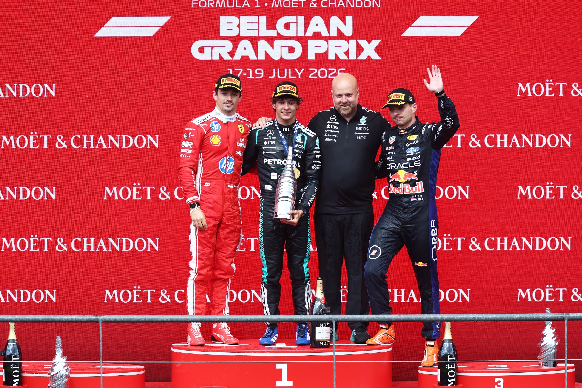 モエ・エ・シャンドン、F1®のレガシーを継承 伝説のサーキット、スパ＝フランコルシャンで勝利を分かち合う瞬間を祝福
