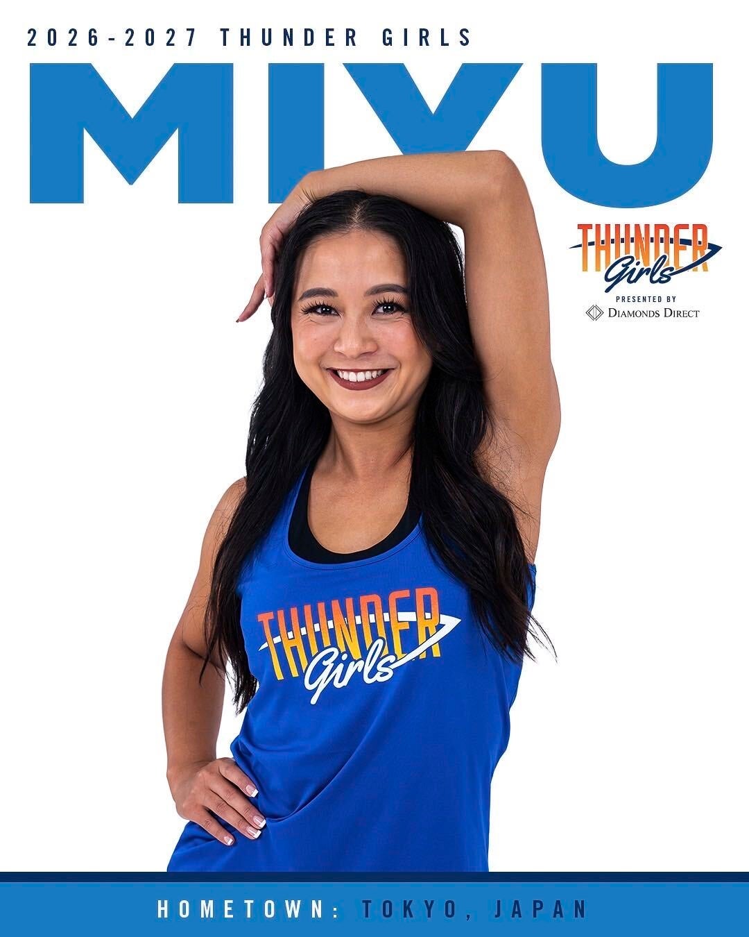 【千葉ジェッツ】 STAR JETSに所属していた「Miyu」がNBAオクラホマシティ・サンダー公式チアダンスチーム「Thunder Girls（サンダーガールズ）」に加入決定！！