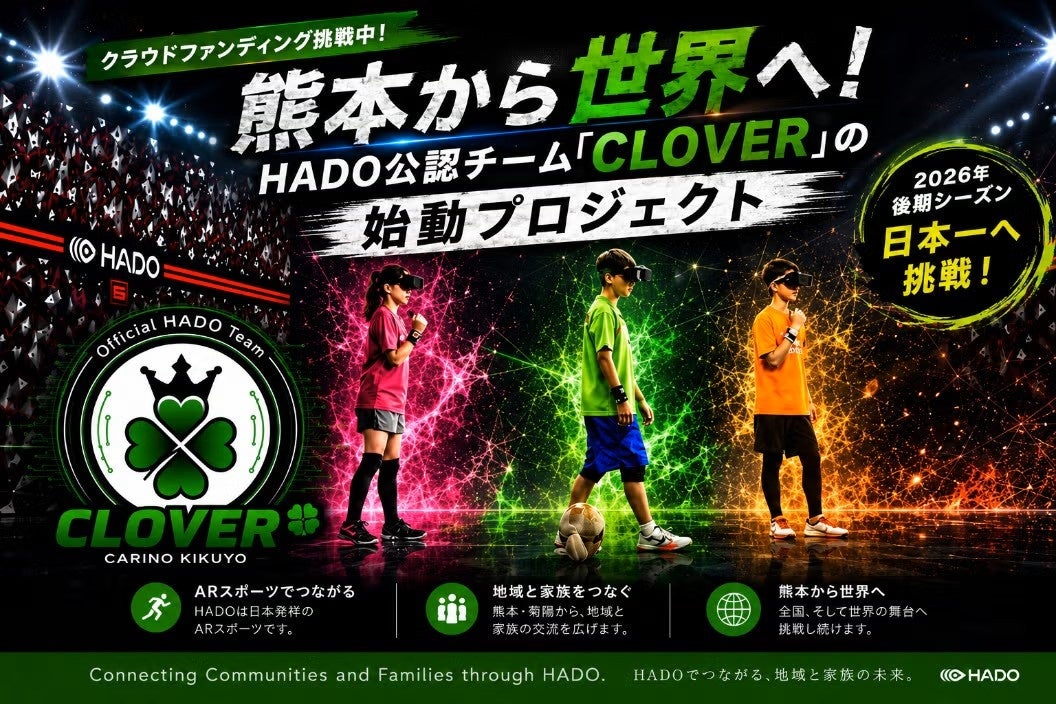熊本から世界へ。ジュニア全国大会2連覇の小中学生がHADO公認チーム「CLOVER」を結成