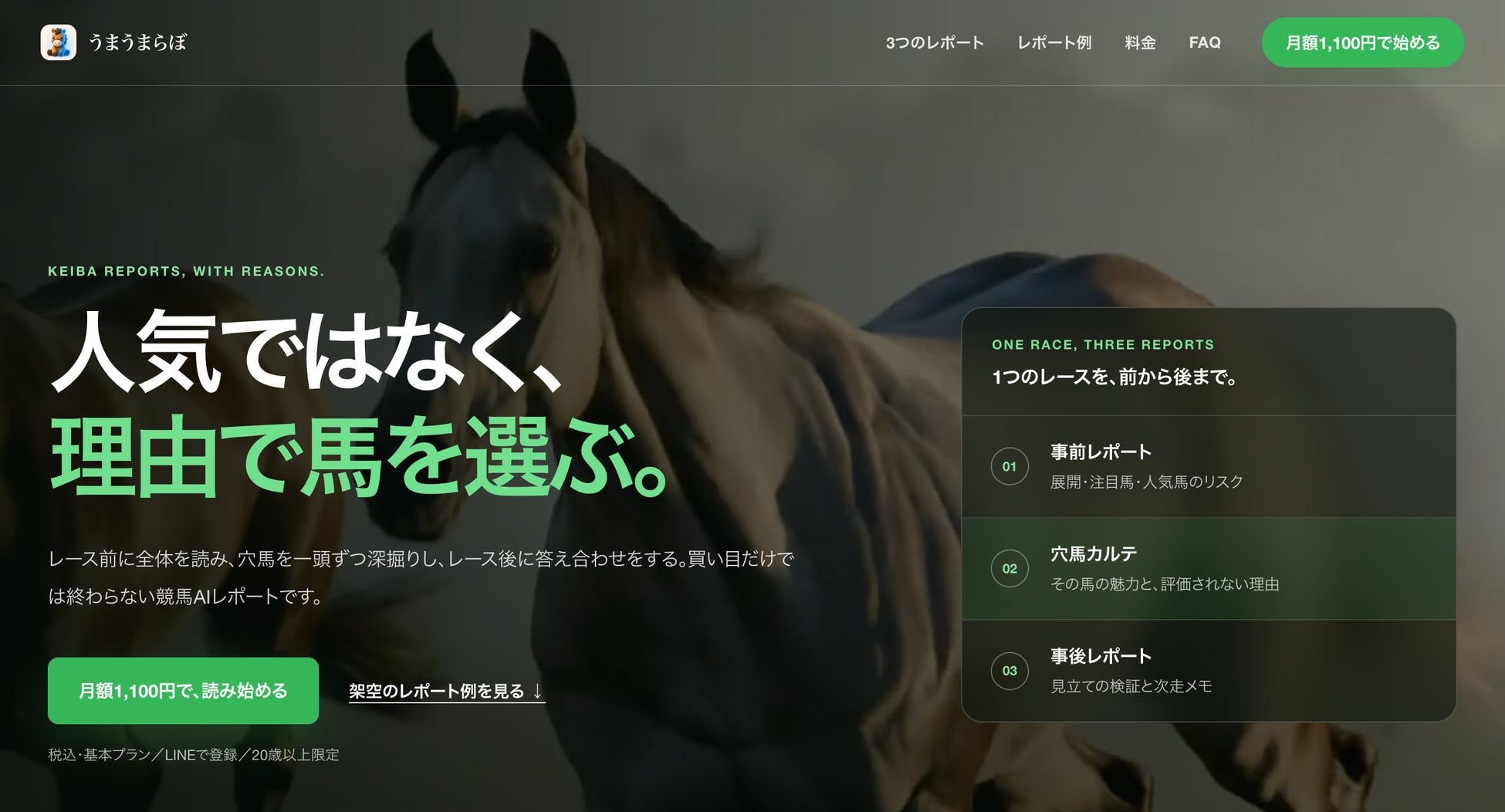 「なぜ、その馬なのか」をAIが言語化。競馬AIレポート「うまうまらぼ」を提供開始