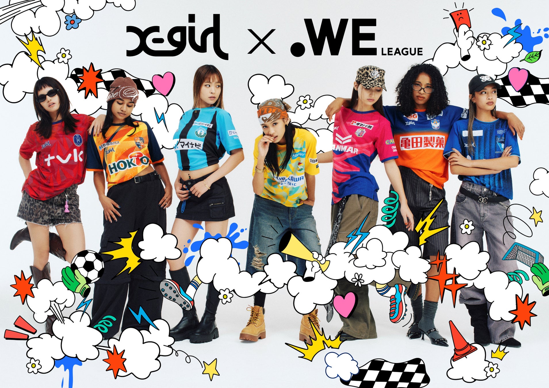 【X-girl×ＷＥリーグ】2026/27シーズン 7クラブのユニフォームデザインを発表